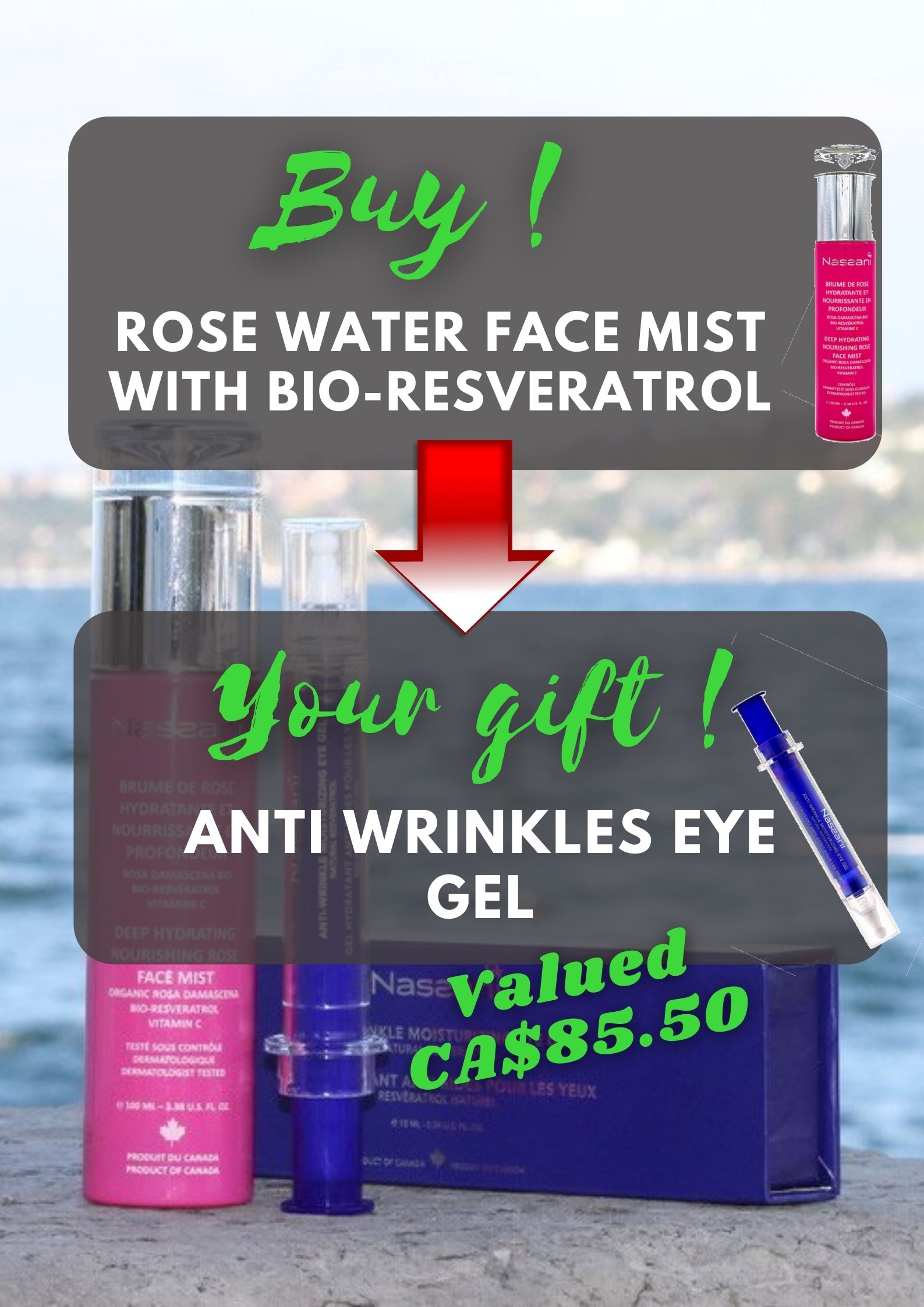 OFFER Rose Water Face Mist and Anti Wrinkles Eye Gel OFFER Rose Water Face Mist and Anti Wrinkles Eye Gel