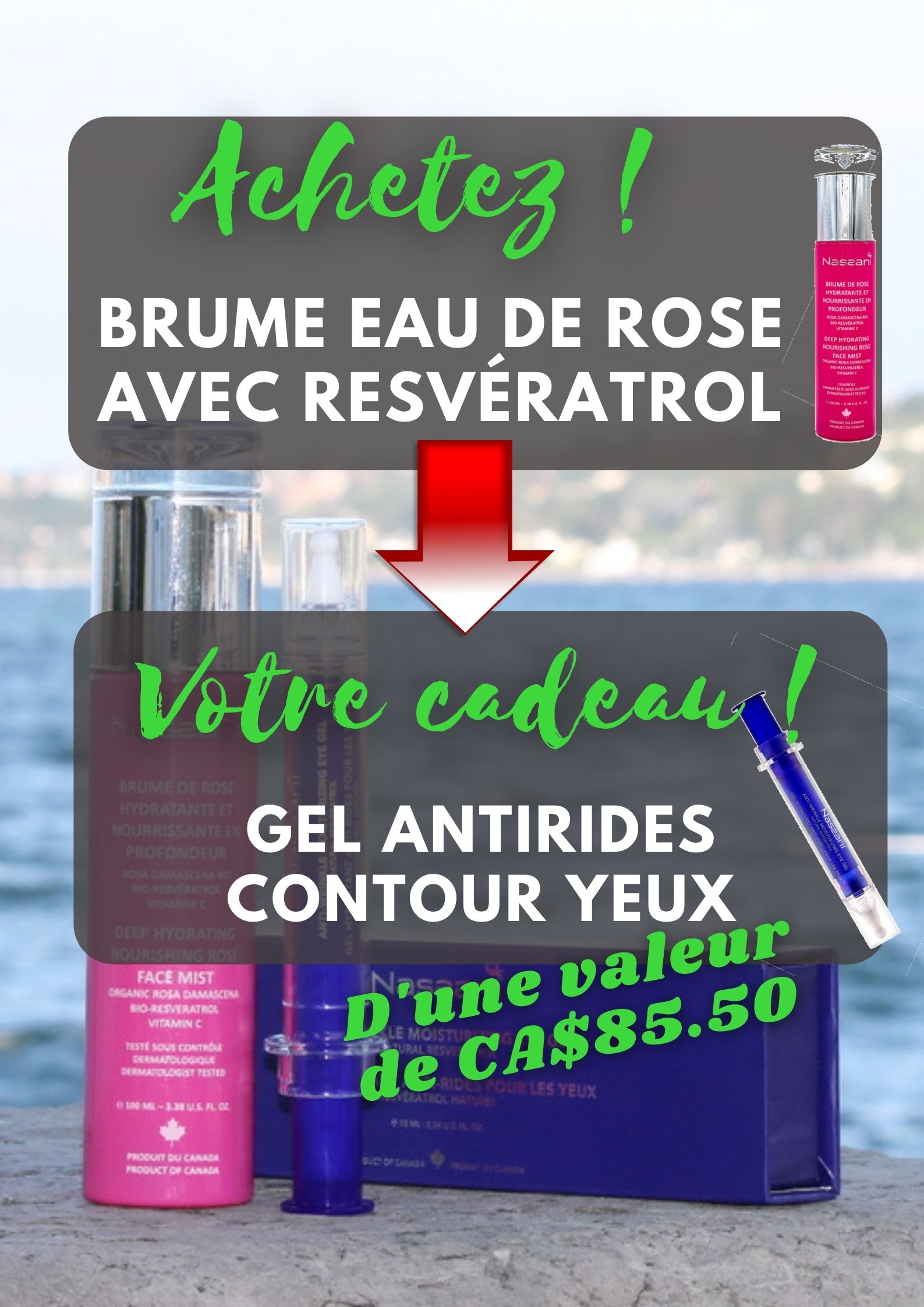 Promo Eau de Rose et Gel Antirides Contour Yeux