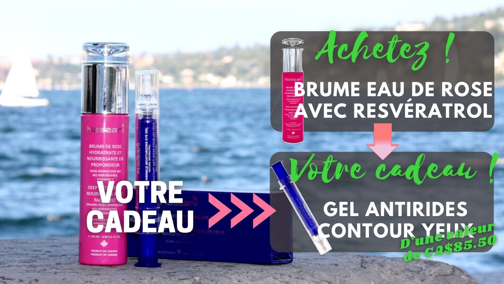 Promo Eau de Rose et Gel Antirides Yeux cadeau